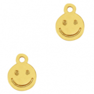 Metall Anhänger DQ Smiley Gold (Nickelfrei)
