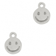 Metall Anhänger DQ Smiley Antik silber (Nickelfrei)
