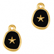 Metall Anhänger DQ Seestern Gold-black (Nickelfrei)