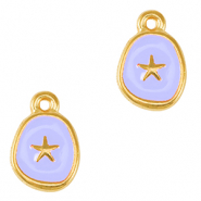 Metall Anhänger DQ Seestern Gold-lavender purple (nikkelvrij)