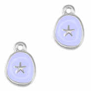 Metall Anhänger DQ Seestern Antik silber-lavender purple (nikkelvrij)