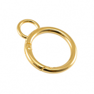 Metall Zubehör DQ Schlüssel Anhänger 24mm mit Öse Gold (Nickelfrei)