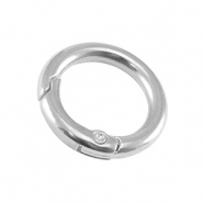 Metall Zubehör DQ Schlüssel Anhänger 20mm Antik silber (Nickelfrei)
