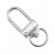 Metall Zubehör DQ Schlüssel Anhänger 32mm Antik silber (Nickelfrei)