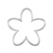 Metall Anhänger DQ Anhänger / Zwischenstück Blume Antik silber (Nickelfrei)