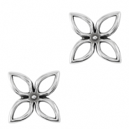 Metall Anhänger DQ Anhänger / Zwischenstück Blume Antik silber (Nickelfrei)