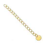 Metall Zubehör DQ Verlängerungskette Munze 6mm Gold (Nickelfrei)