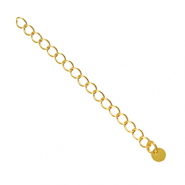 Metall Zubehör DQ Verlängerungskette Munze 4mm Gold (Nickelfrei)