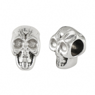 Metall Perlen DQ Schädel Antik silber (Nickelfrei)