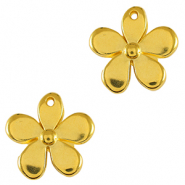 Metall Anhänger DQ Blume Gold (Nickelfrei)