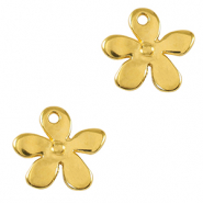Metall Anhänger DQ Blume Gold (Nickelfrei)