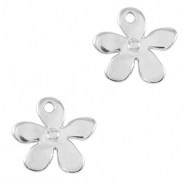 Metall Anhänger DQ Blume Antik silber (Nickelfrei)