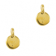Metall Anhänger DQ irregular Gold (Nickelfrei)