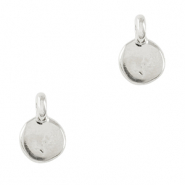 Metall Anhänger DQ irregular Antik silber (Nickelfrei)