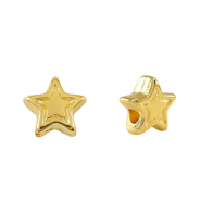Metall Perlen DQ Stern Gold (Nickelfrei)