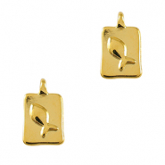 Metall Anhänger DQ Fisch Gold (Nickelfrei)