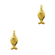 Metall Anhänger DQ Fisch Gold (Nickelfrei)