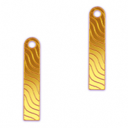Statement-Anh&auml;nger Bar Welle Metallic yellow