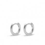 Metall Zubehör DQ Ohrringe Creolen 11mm Silber (Nickelfrei)