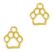 Metall Anhänger DQ Hund Pfote Gold (Nickelfrei)