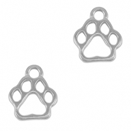 Metall Anhänger DQ Hund Pfote Antik silber (Nickelfrei)
