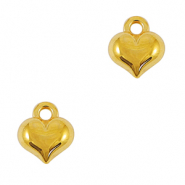Metall Anhänger DQ Herz Gold (Nickelfrei)