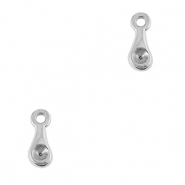 Metall Anhänger DQ Tropfen Antik silber (Nickelfrei)