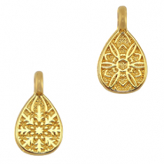Metall Anhänger DQ Fallen Mandala Gold (Nickelfrei)