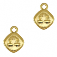 Metall Anhänger DQ Regenbogen Gold (Nickelfrei)