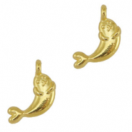 Metall Anhänger DQ Siegel Gold (Nickelfrei)