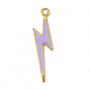 Metall Anhänger DQ Blitz Lilac-Gold (Nickelfrei)