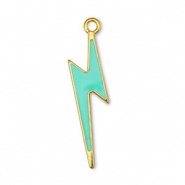 Metall Anhänger DQ Blitz Veraman Blue-Gold (Nickelfrei)
