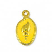 Metall Anhänger DQ Muschel Yellow-Gold (Nickelfrei)