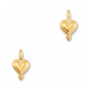 Metall Anhänger DQ Herz Gold (Nickelfrei)