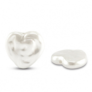 Imitationsperlen Herz White