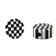 Polymer Perlen Black-white