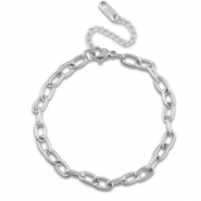 Gliederarmbänder aus Stainless Steel - Rostfreiem Stahl Verdreht Silver