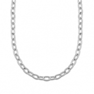 Gliederketten aus Stainless Steel - Rostfreiem Stahl Verdreht Silver