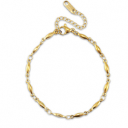 Armbänder aus Stainless Steel - Rostfreiem Stahl Oval Gold