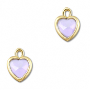 Anhänger Kristallglas Herz Light lilac-gold