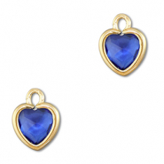Anhänger Kristallglas Herz Dark blue-gold