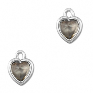 Anhänger Kristallglas Herz Light grey-silver