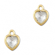 Anhänger Kristallglas Herz Transparent-gold