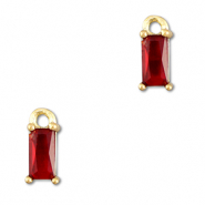Anhänger Kristallglas Rechteck Red-gold