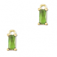 Anhänger Kristallglas Rechteck Green-gold