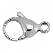 Stainless steel Schmuckzubehör Karabiner Verschluss rostfrei Stahl 10mm Silber
