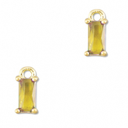 Anhänger Kristallglas Rechteck Yellow-gold