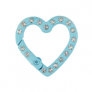 Farbiges Zubehör Schlüssel Anhänger Herz Light blue