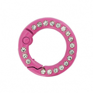 Farbiges Zubehör Schlüssel Anhänger Ring Magenta pink