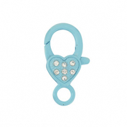 Farbiges Zubehör Karabinerverschluss Herz Light blue